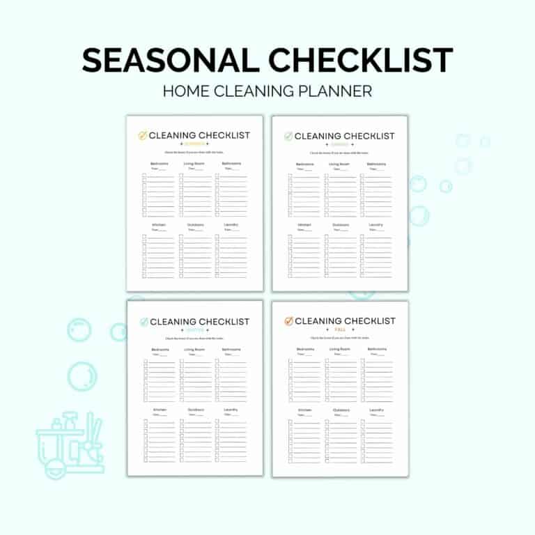 Home Cleaning Planner Printable | Cleaning Schedule & Checklists