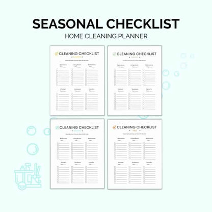 Home Cleaning Planner Printable | Cleaning Schedule & Checklists