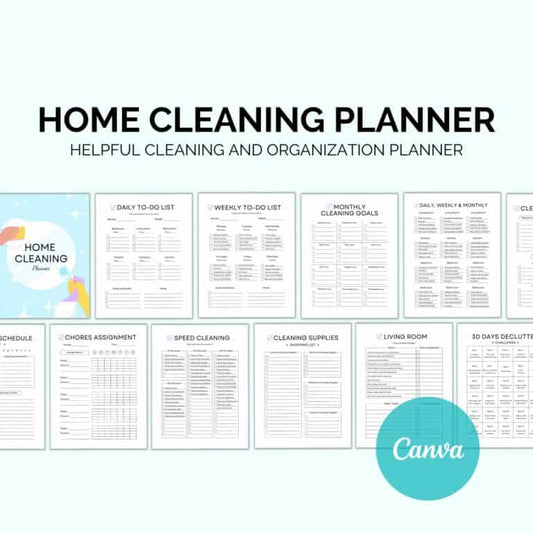 Home Cleaning Planner Printable | Cleaning Schedule & Checklists