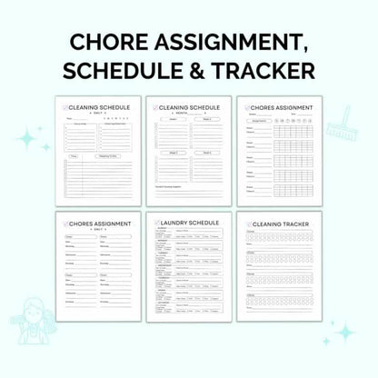 Home Cleaning Planner Printable | Cleaning Schedule & Checklists