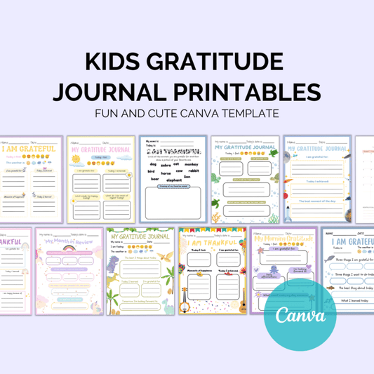 Kids Gratitude Journal Printables | 60+ Cute Pages
