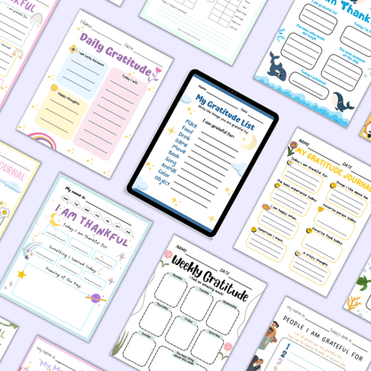 Kids Gratitude Journal Printables | 60+ Cute Pages