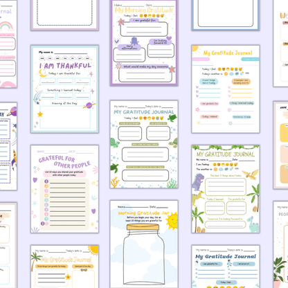 Kids Gratitude Journal Printables | 60+ Cute Pages