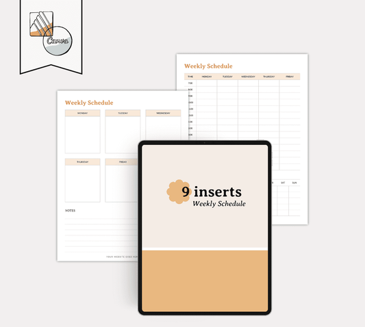 Weekly Schedule Inserts: 9 Templates to Plan Your Week & Boost Productivity