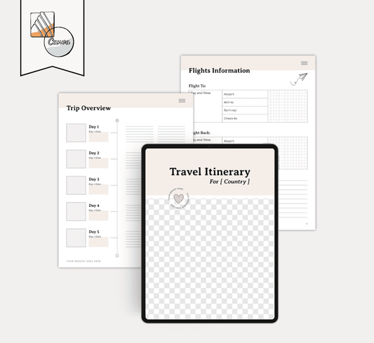 Travel Itinerary Planner: Flight, Accommodation & Daily Schedule Templates