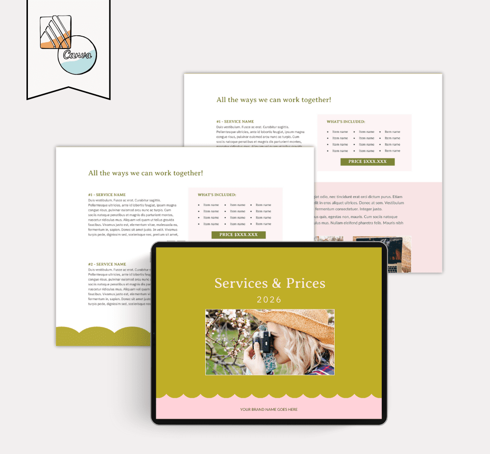 Services & Prices 2026: Client Packages, Inclusions & Investment Guide (Editable PDF)