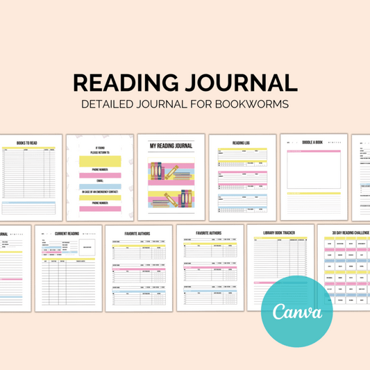 Reading Journal Printable | Book Log & Review Planner