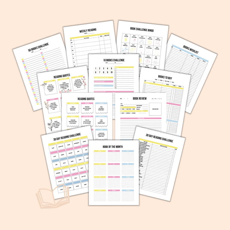 Reading Journal Printable | Book Log & Review Planner