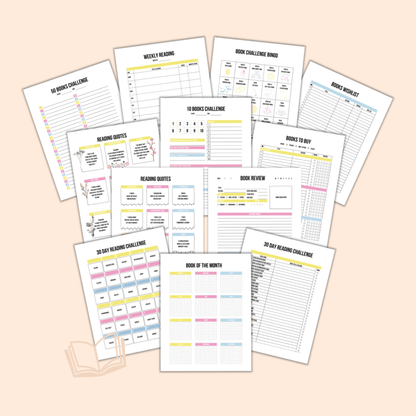 Reading Journal Printable | Book Log & Review Planner