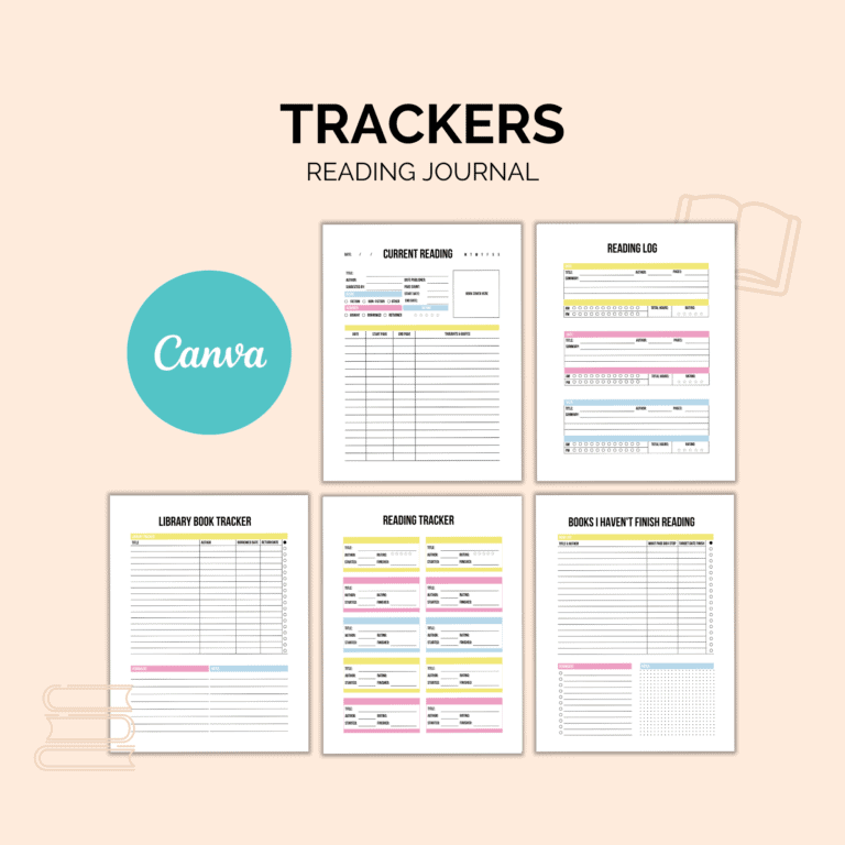 Reading Journal Printable | Book Log & Review Planner