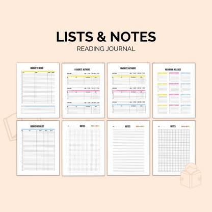 Reading Journal Printable | Book Log & Review Planner