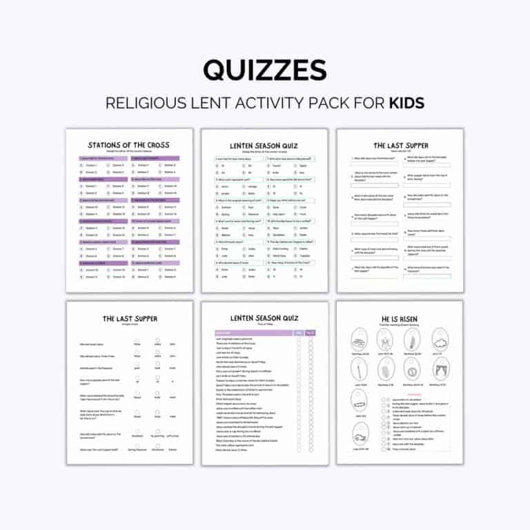 Religious Lent Activities – Product Suite