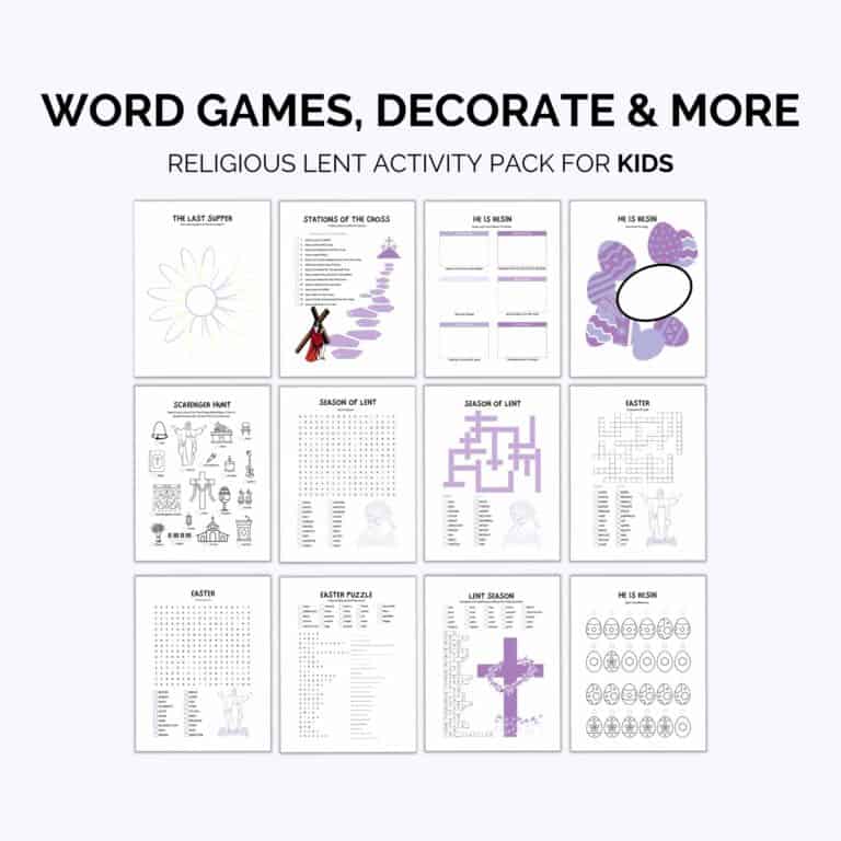 Religious Lent Activities – Product Suite
