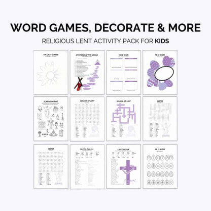Religious Lent Activities – Product Suite