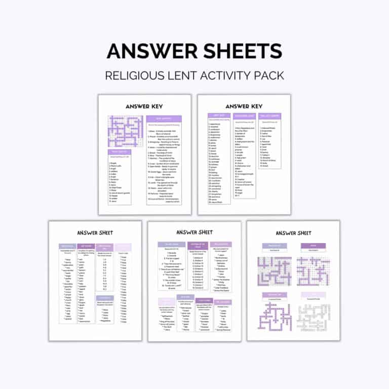 Religious Lent Activities – Product Suite