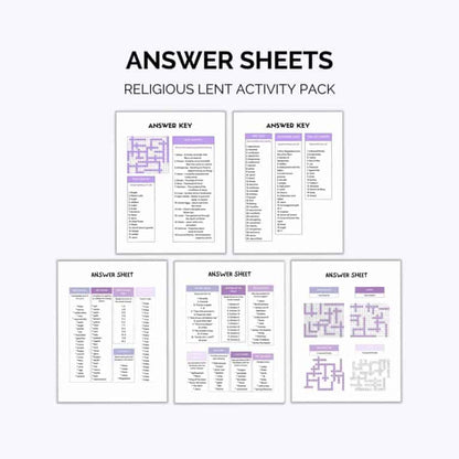 Religious Lent Activities – Product Suite
