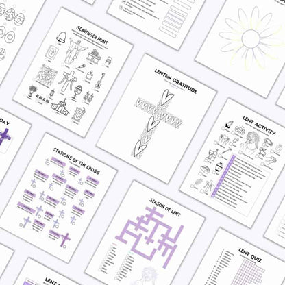 Religious Lent Activities – Product Suite