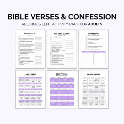 Religious Lent Activities – Product Suite