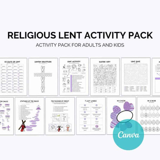 Religious Lent Activities – Product Suite