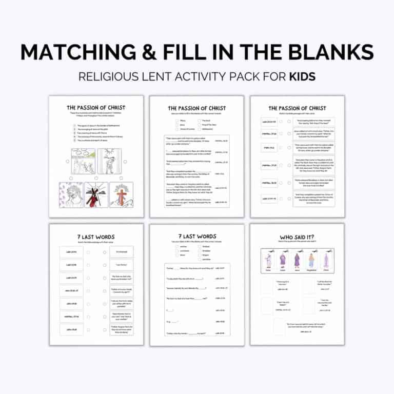 Religious Lent Activities – Product Suite