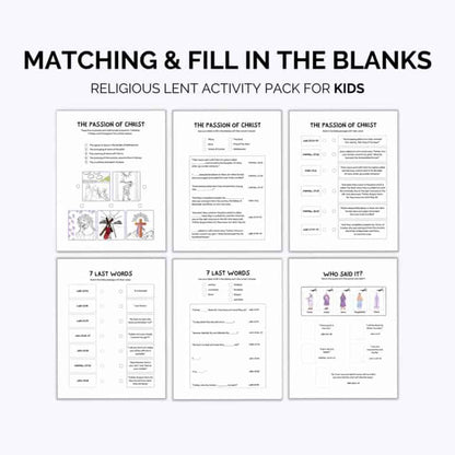 Religious Lent Activities – Product Suite