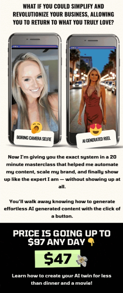 Twin in a Day Masterclass – Create Your Hyper-Realistic AI Twin or Avatar in Minutes