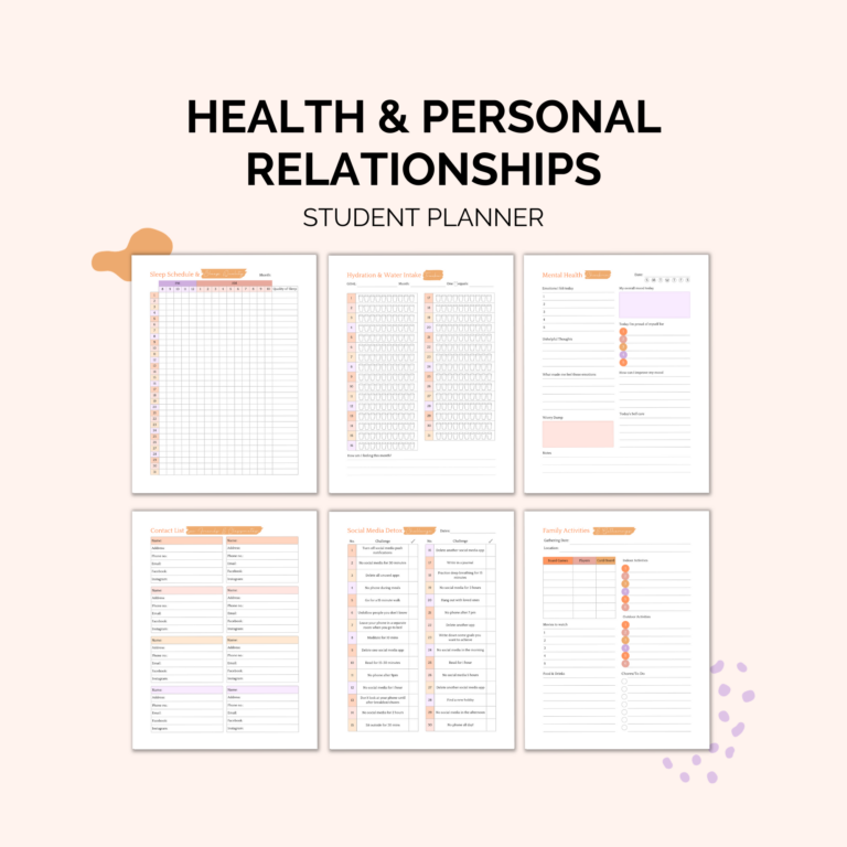 Student Planner Printable | Study, Life & College Organizer