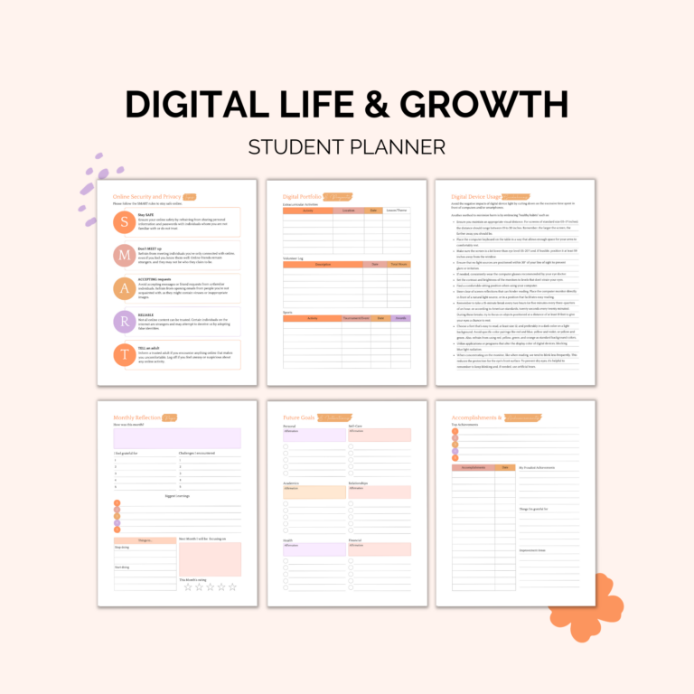 Student Planner Printable | Study, Life & College Organizer