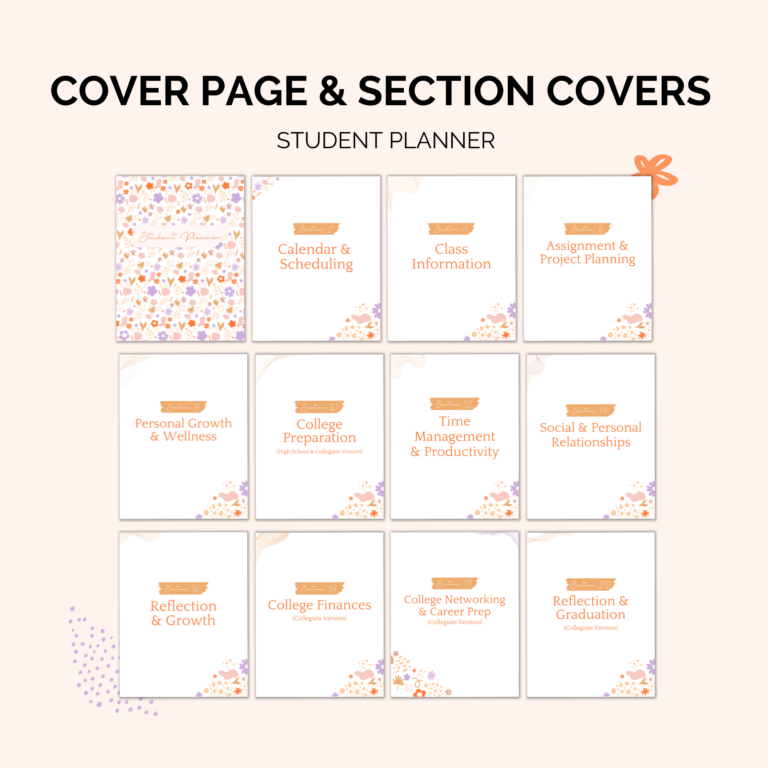 Student Planner Printable | Study, Life & College Organizer