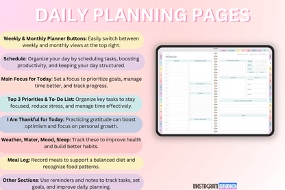 All - in - One Rainbow Digital Planner: Your Complete Solution for Productivity and Balance ; all in one PlannerInkstagram studioAll - in - One Rainbow Digital Planner: Your Complete Solution for Productivity and Balance ;All - in - One Rainbow Digital Planner with daily planning pages and templates for productivity.all in one Planner