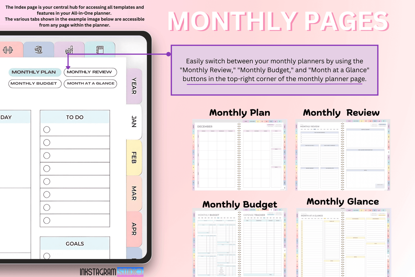 All - in - One Rainbow Digital Planner: Your Complete Solution for Productivity and Balance ; all in one PlannerInkstagram studioAll - in - One Rainbow Digital Planner: Your Complete Solution for Productivity and Balance ;All - in - One Rainbow digital planner with monthly pages, templates, and tabs for organizing and boosting productivity.all in one Planner
