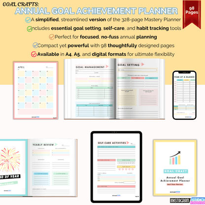 Annual Goal Achievement Planner: Your Guide to Success in a Physical Planner Goal setting plannerInkstagram studioAnnual Goal Achievement Planner: Your Guide to Success in a Physical PlannerAnnual Goal Achievement Planner: Your Guide to Success in a Physical PlannerGoal setting planner