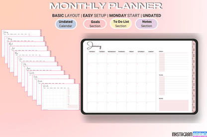Basic Monthly Planner: Simplify Your Month with Goals, To - Do Lists & 1900+ Stickers all in one PlannerInkstagram studioBasic Monthly Planner: Simplify Your Month with Goals, To - Do Lists & 1900+ StickersBasic monthly planner with goal setting, to - do lists, and over 1900 stickers for effortless organization.all in one Planner