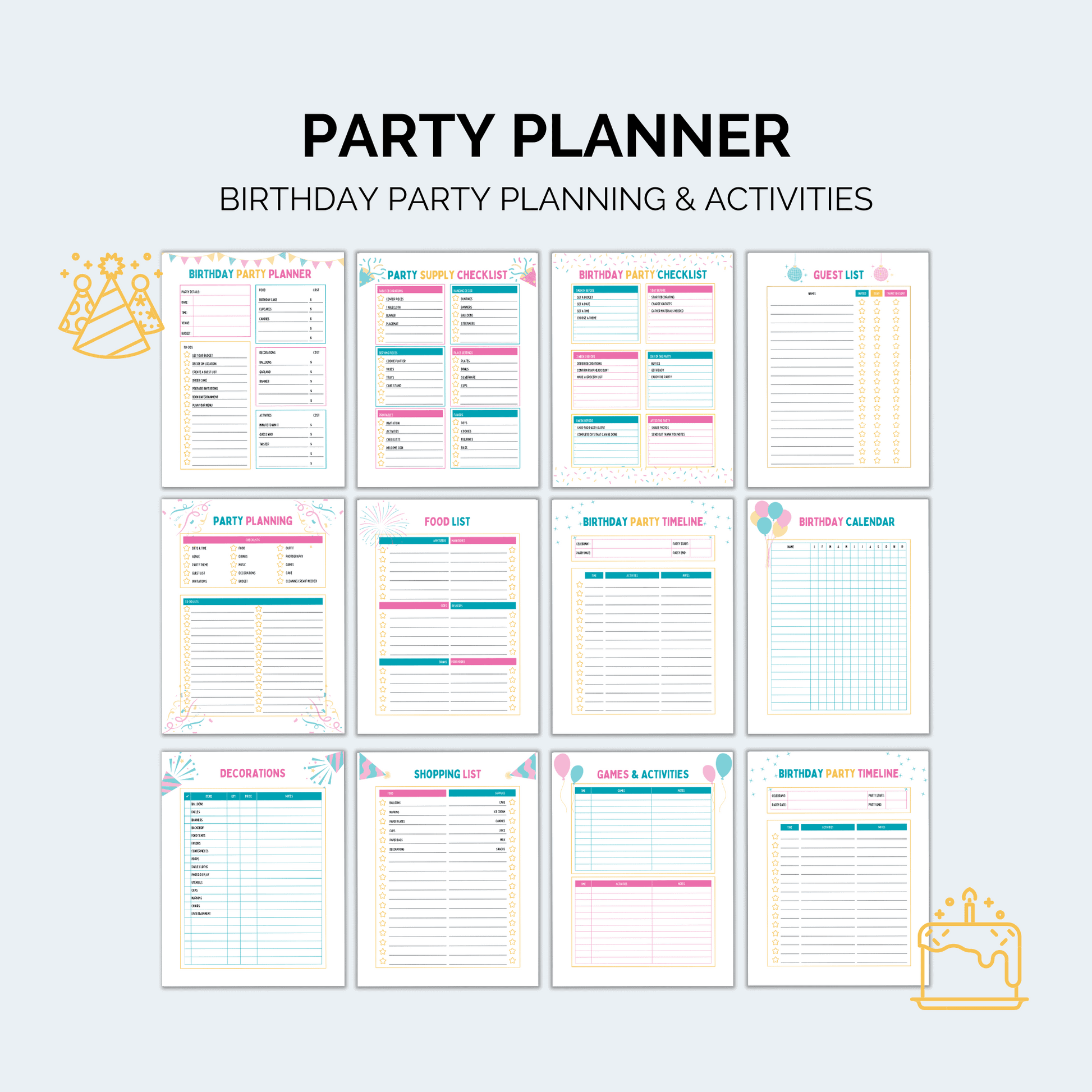 Birthday Party Games & Activities Planner: Your Ultimate Fun - Filled Celebration Guide Kids plannerInkstagram StudioBirthday Party Games & Activities Planner: Your Ultimate Fun - Filled Celebration GuideBirthday Party Games & Activities Planner: Your Ultimate Fun - Filled Celebration GuideKids planner