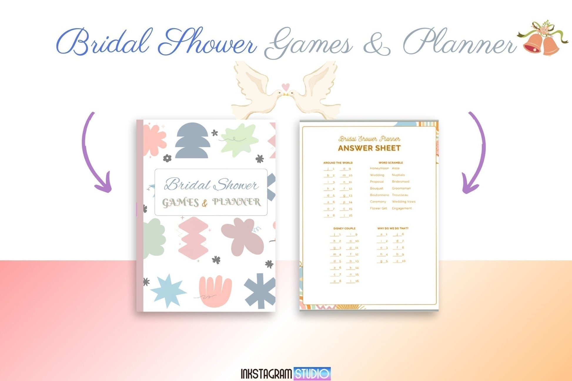 Bridal Shower Games & Planner: Celebrate in Style Wedding PlannerInkstagram studioBridal Shower Games & Planner: Celebrate in StyleBridal Shower Games & Planner with floral cover and answer sheet for stress - free bridal celebrations.Wedding Planner