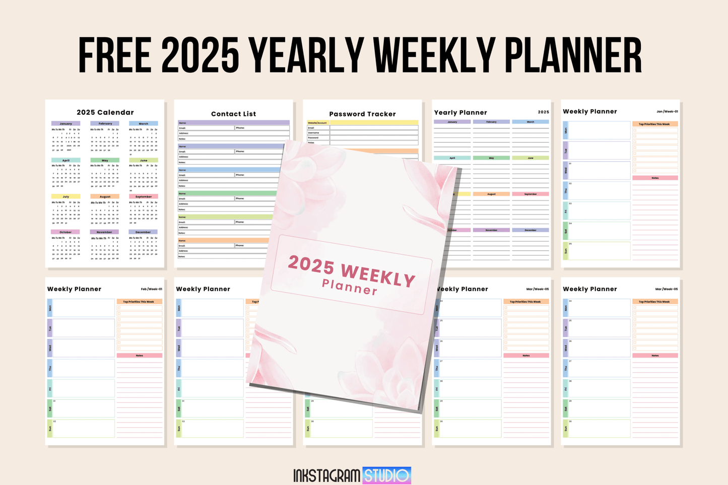 FREE 2025 Yearly Weekly Planner – Instant Digital Download yearly planner .Inkstagram studioFREE 2025 Yearly Weekly Planner – Instant Digital DownloadFREE 2025 Yearly Weekly Planner – Instant Digital Downloadyearly planner .