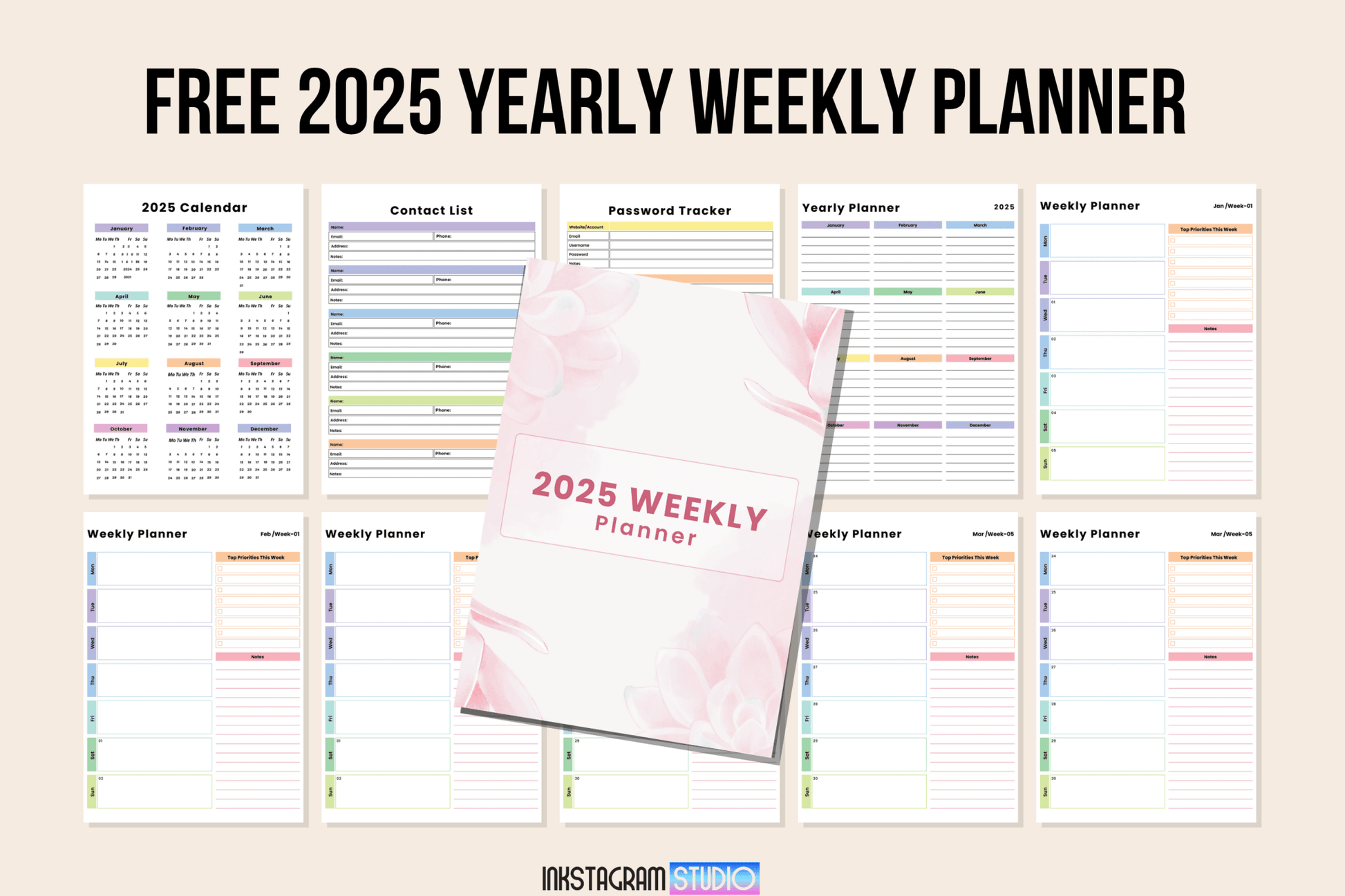 FREE 2025 Yearly Weekly Planner – Instant Digital Download yearly planner .Inkstagram studioFREE 2025 Yearly Weekly Planner – Instant Digital DownloadFREE 2025 Yearly Weekly Planner – Instant Digital Downloadyearly planner .