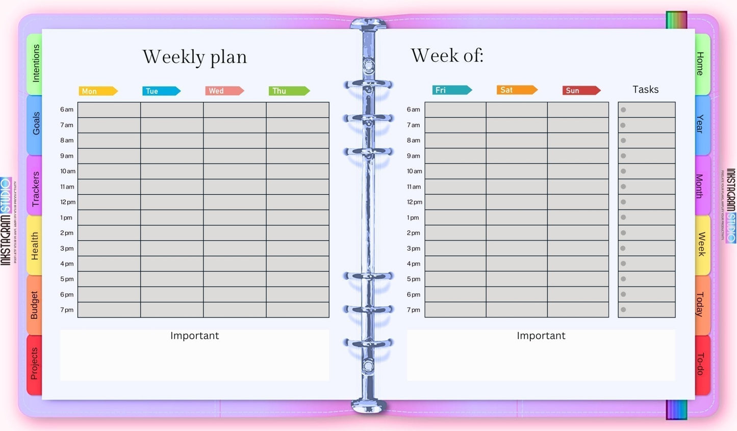 FREE Ultimate Essentials Digital Planner – Your All - in - One FREE Organizer for 2025! all in one PlannerInkstagram studioFREE Ultimate Essentials Digital Planner – Your All - in - One FREE Organizer for 2025!The Ultimate Essentials Digital Planner weekly layout with colorful tabs.all in one Planner