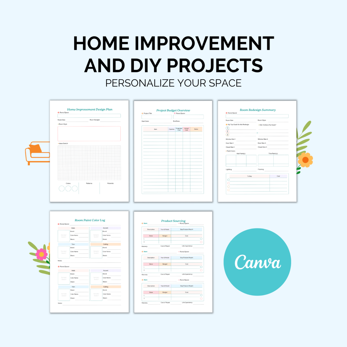 Home Improvement Planner: Plan, Budget & Transform Your Space Home improvementInkstagram StudioHome Improvement Planner: Plan, Budget & Transform Your SpaceHome Improvement Planner: Plan, Budget & Transform Your SpaceHome improvement