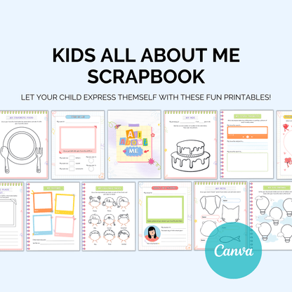 Kids "All About Me" Scrapbook: A Fun & Creative Memory Book for Kids Kids plannerInkstagram StudioKids "All About Me" Scrapbook: A Fun & Creative Memory Book for KidsKids "All About Me" Scrapbook: A Fun & Creative Memory Book for KidsKids planner
