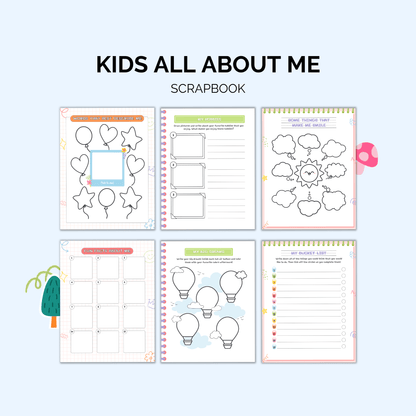 Kids "All About Me" Scrapbook: A Fun & Creative Memory Book for Kids Kids plannerInkstagram StudioKids "All About Me" Scrapbook: A Fun & Creative Memory Book for KidsKids "All About Me" Scrapbook: A Fun & Creative Memory Book for KidsKids planner