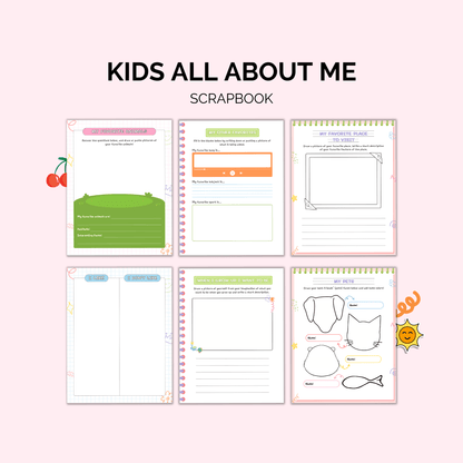 Kids "All About Me" Scrapbook: A Fun & Creative Memory Book for Kids Kids plannerInkstagram StudioKids "All About Me" Scrapbook: A Fun & Creative Memory Book for KidsKids "All About Me" Scrapbook: A Fun & Creative Memory Book for KidsKids planner