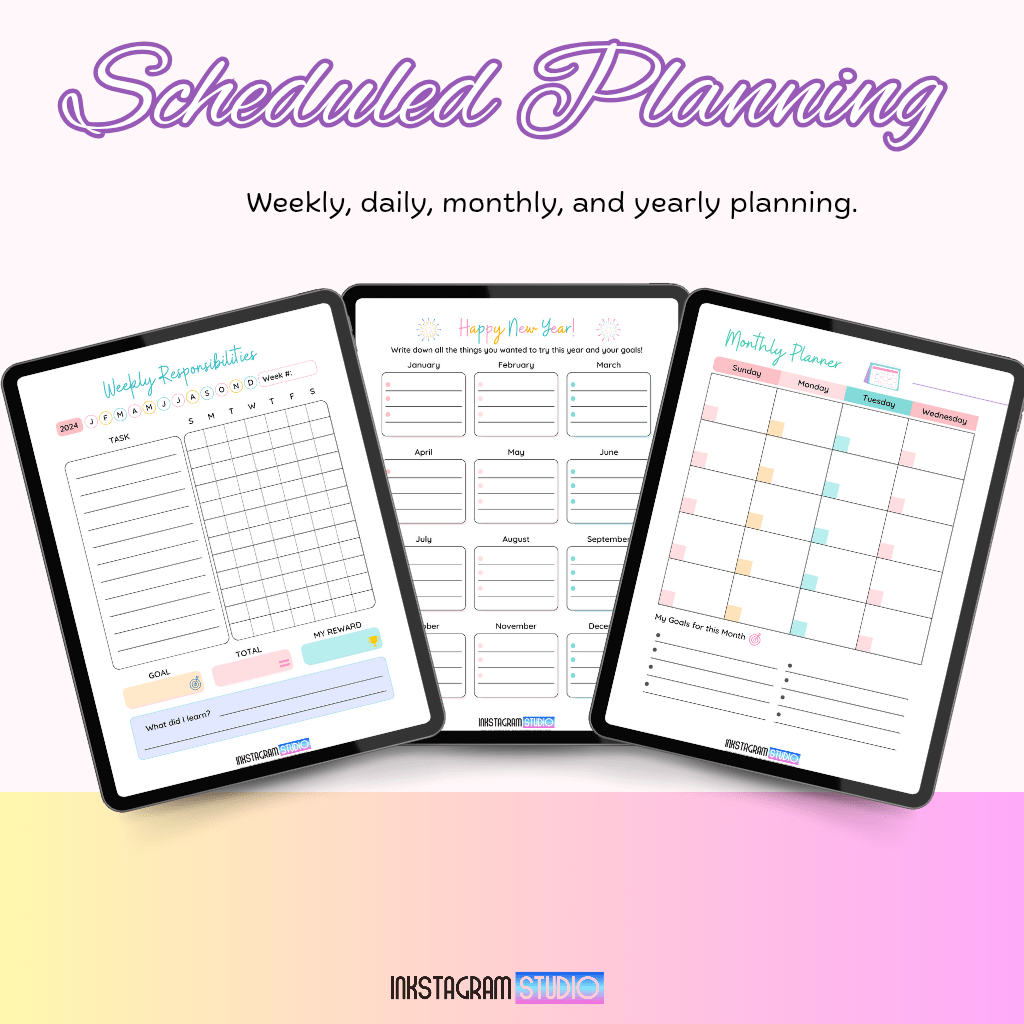 Kids Digital Planner | Boys & Girls Versions | Fun, Organized & Engaging Kids plannerInkstagram studioKids Digital Planner | Boys & Girls Versions | Fun, Organized & EngagingKids Digital Planner with fun weekly, monthly, and yearly planning pages on tablets.Kids planner