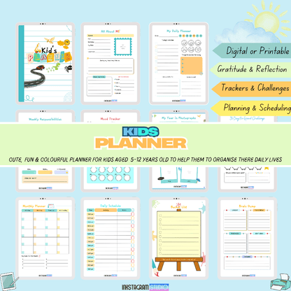 Kids Digital Planner | Boys & Girls Versions | Fun, Organized & Engaging Kids plannerInkstagram studioKids Digital Planner | Boys & Girls Versions | Fun, Organized & EngagingKids digital planner for organization with colorful, engaging pages for boys and girls.Kids planner