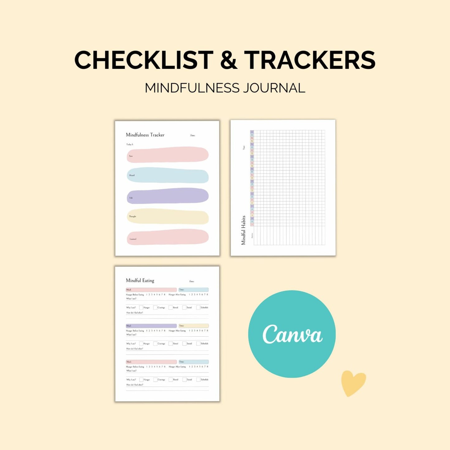 Mindfulness Journal Printable | Self-Care & Reflection Pages