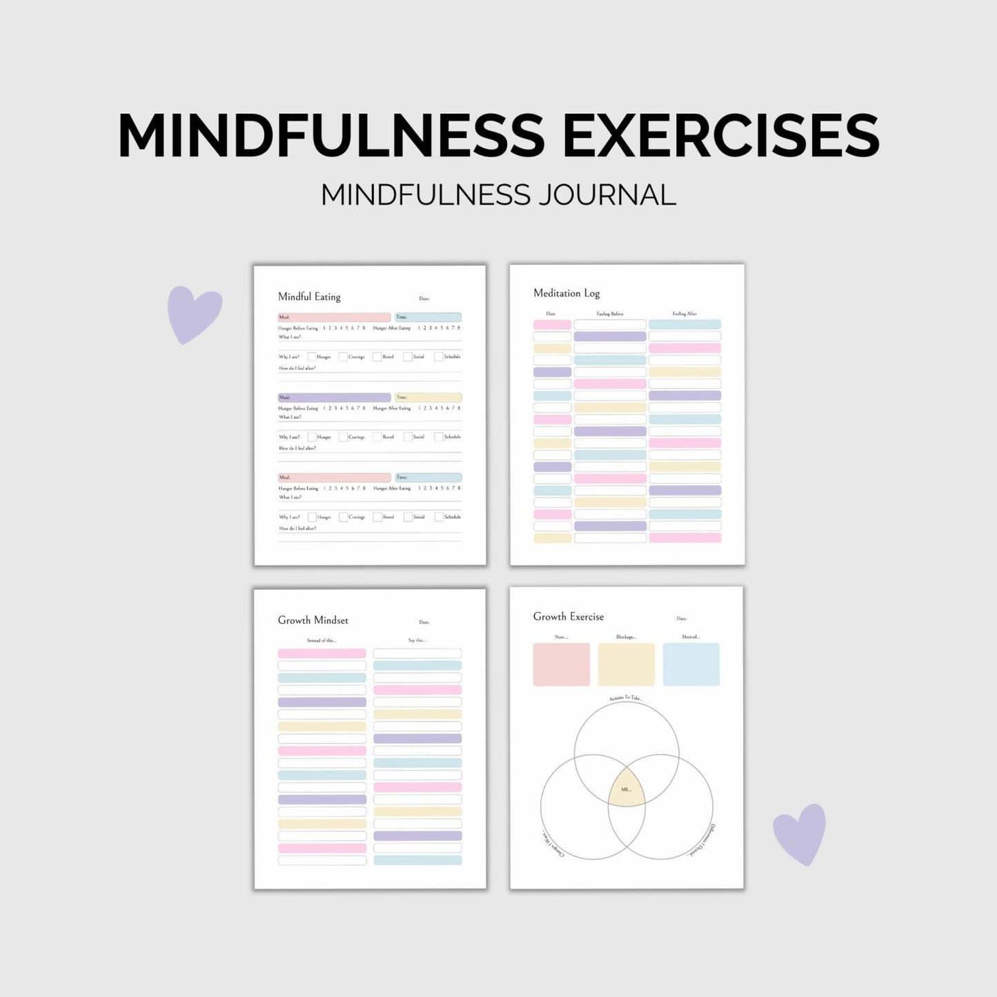 Mindfulness Journal Printable | Self-Care & Reflection Pages