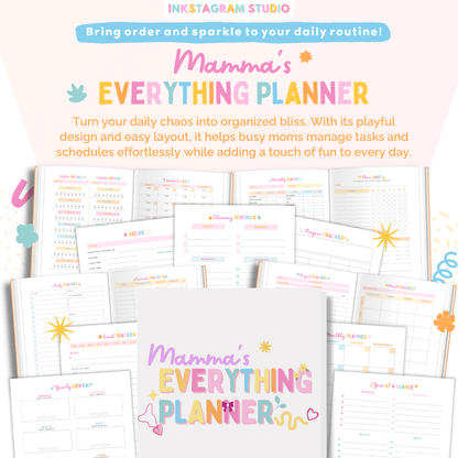 Momma's Everything Planner: The Cutest Organizer for Busy Moms all in one PlanInkstagram studioMomma's Everything Planner: The Cutest Organizer for Busy MomsMomma's Everything Planner with fun, colorful pages for organized planning.all in one Plan