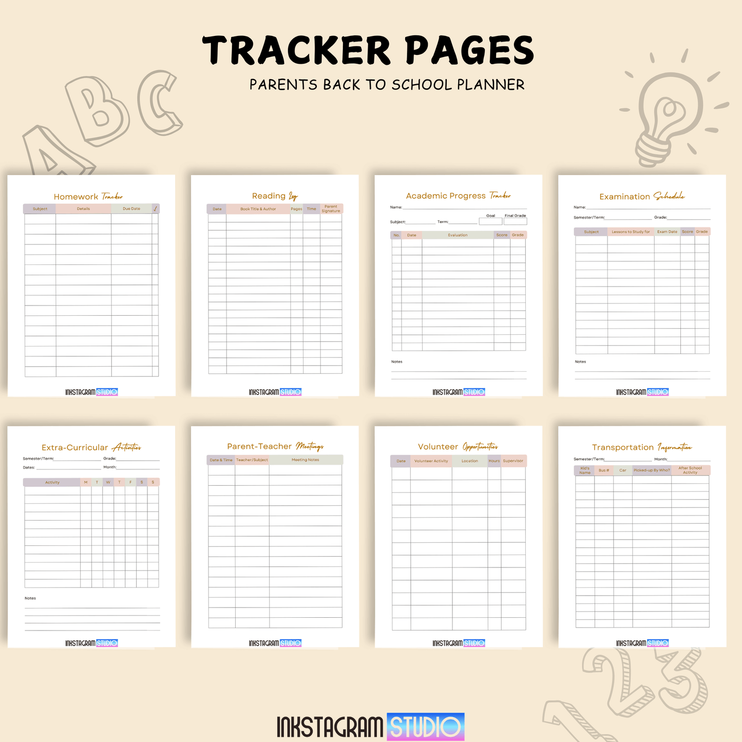 Parents Back to School Planner: Simplify Your Family's Routine Educational plannerInkstagram studioParents Back to School Planner: Simplify Your Family's RoutineParents Back to School Planner with organized tracker pages for simplifying family routines.Educational planner