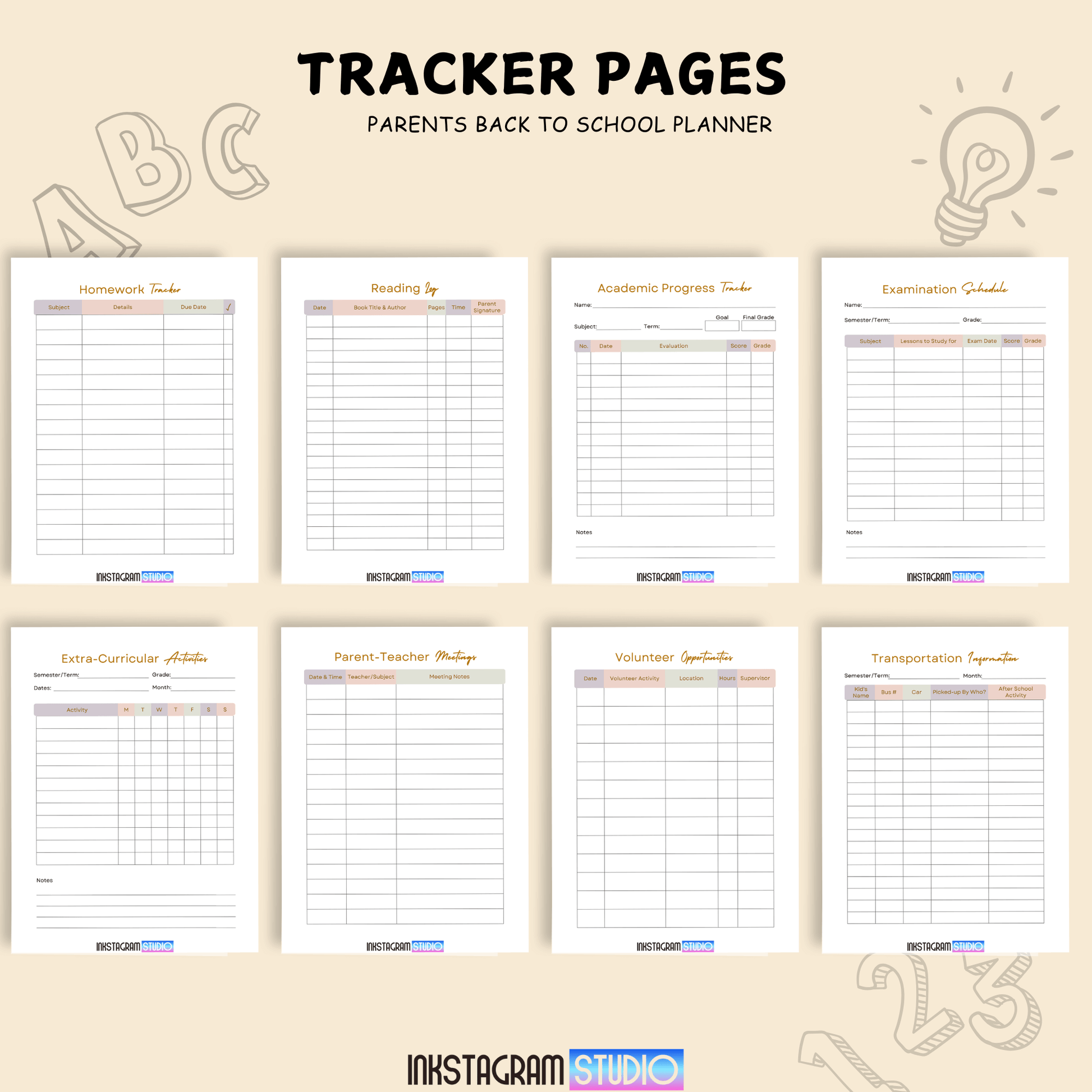 Parents Back to School Planner: Simplify Your Family's Routine Educational plannerInkstagram studioParents Back to School Planner: Simplify Your Family's RoutineParents Back to School Planner with organized tracker pages for simplifying family routines.Educational planner