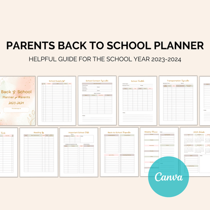 Parents Back to School Planner: Simplify Your Family's Routine Educational plannerInkstagram StudioParents Back to School Planner: Simplify Your Family's RoutineParents Back to School Planner: Simplify Your Family's RoutineEducational planner